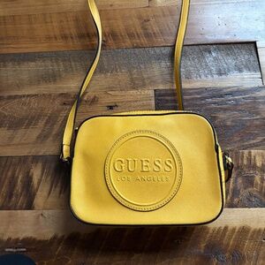 Guess Logo Mini Rothenberg Camera Bag Crossbody Purse Yellow